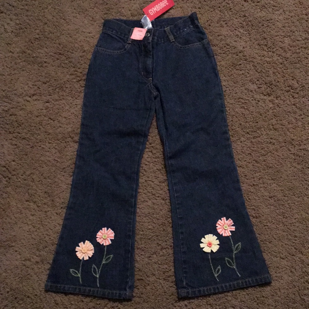 NWT Vintage Gymboree Freshly Picked flower jeans Sz 7